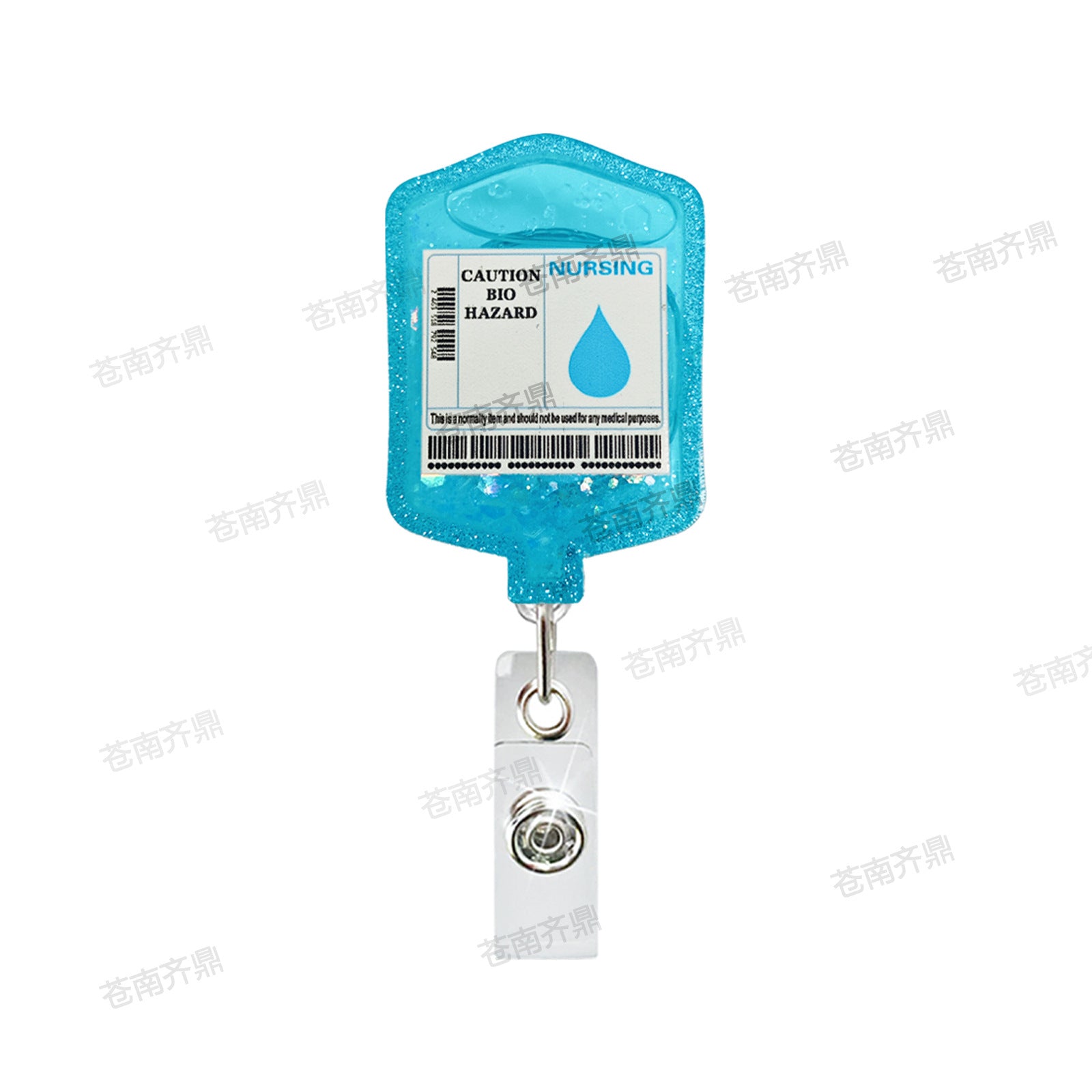 Wholesale Oil Medication bag medical acrylic badge reel retractable easy to pull